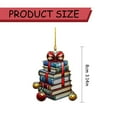 thumbnail image 3 of WRXMIJNHGSA Hangs Under $5 Christmas Tree Book Ornament 2024 Christmas Book Tree Ornament Book Ornament For Christmas Tree Book Lover Christmas Ornaments For Book Lovers Book Reader Librarian, 3 of 9