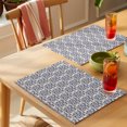 Baroque Pattern Cotton Linen Placemats Set of 6, Vintage Abstract ...