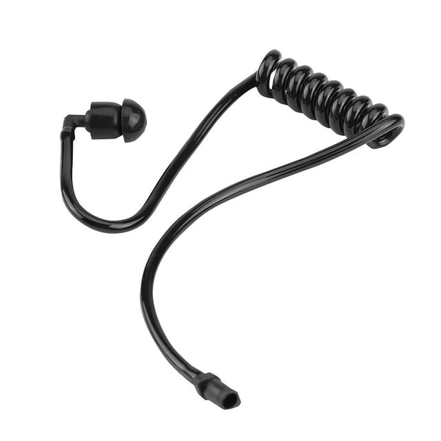 Paquete de 5 tábos acústicos en espíritu transparente parauricular de radio bidirecconal, tubo acústico en espiral negros de repuestro, tubo de sonido de aire, diseño flexible