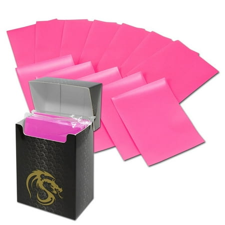 - BCW Deck Guards 80-Count Double Matte Card Sleeves with Box - Pink (Standard)