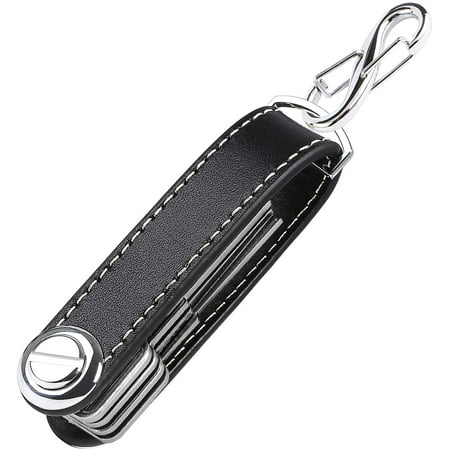 Porte-clés en cuir, Porte-clés pour hommes, porte-clés amovible, Porte- clés de poche intelligent, boîte cadeau élégante (contient 10 à 12 clés  multiples)