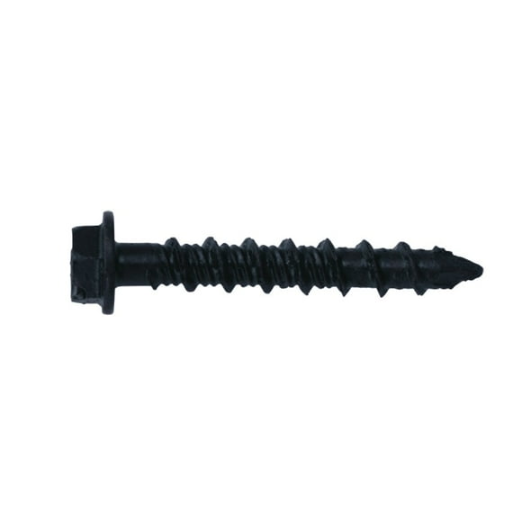 100 Pack 3/16" x 3-1/4" Hex Head Concrete Screws - with Drill Bit