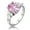 Rose Gold, variant on 3.3CT pink sapphire birth stone ring vintage silver oval cut mosaic cubic zirconia ring size 6-10 (US code 7)