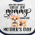 thumbnail image 4 of Inktastic Happy Mother's Day with Cute Corgi Dogs Boys or Girls Baby Bib, 4 of 4