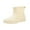 Beige, variant on Dasayo Ankle Booties for Women Waterproof Rain Beige Flat Heel Slip on Fall Booties Womans Shoes 35