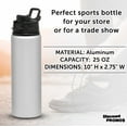 thumbnail image 4 of Aluminum Water Bottles with Snap Lids 25 oz. Set of 10, Bulk Pack - Reusable, Great for Gym, Hiking, Cycling, For School - Silver, 4 of 5