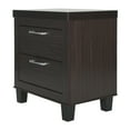 thumbnail image 6 of Home Bedroom Furniture Elegant Mid Century Modern 2 Drawer Nightstand - Tobacco, 6 of 7