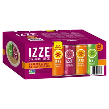 IZZE Sparkling Juice Beverage, Variety Pack, 8.4 Fluid Ounce (Pack of 24)