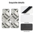thumbnail image 5 of Crystal Fleece Car Floor Mats Set Of Four - Bottom Injection Molded For Easy Installation To Prevent Interior Contamination Suitable For Most Cars Lightslategray Geometric Lines_3, 5 of 7