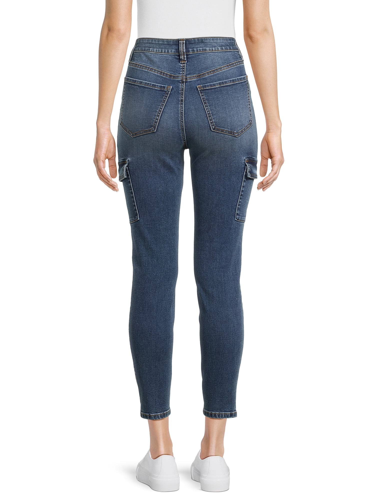 No Boundaries Juniors Ankle High Rise Cargo Skinny Jean