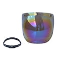 thumbnail image 2 of Motorcycle -UV -Scratch Helmets Lens Retro Bubble Visor Wind Lens Universal for Standard 3-Snap Open Face Helmets, 2 of 7