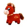 thumbnail image 4 of Muñeco de peluche de caballo chino, animal de peluche, adorno decorativo, bendición, recuerdo, suave y tierno, adecuado para la decoración del hogar d Sonrisa, 4 of 9