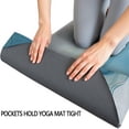 thumbnail image 3 of Blue Gold Marble Pattern Hot Yoga Mat Towel Non Slip for Hot Yoga - Quick-Drying Yoga Mat Cover with 4 Corner Pockets with Travel Bag - Hot Yoga Towel Non Slip Grip Moisture Wicking Sweat 70"x26", 3 of 6