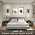 thumbnail image 3 of Deyidn 13.7" Wall Sconces Rechargeable Modern LED Wall Lamps Dimmable Battery Operated Wireless Wall Light Fixtures with Acrylic Crystal and Remote Control, 3 of 12
