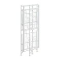 thumbnail image 4 of Pemberly Row Three-Tier Folding Metal Shelf with Scroll Design in White Metal, 4 of 10