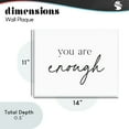 thumbnail image 3 of You Are Enough Sentiment Wall Plaque Art, design by Lettered and Lined, 3 of 8