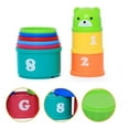 thumbnail image 3 of Cute Baby Kid Stacks Folding Cup Stacking Bathing Playing educational toys, 3 of 5