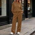 thumbnail image 6 of Wide Leg Sweatpants Sets for Women 2 Piece Outfit,Long sleeves Hoodie,High Waist Pants,with Pockets,Solid Color Casual Sets,Fall Tracksuit,Spring Casual Outfits, 6 of 6