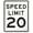 B, variant on "Speed Limit 20" MUTCD Sign | 12" x 16" 3M Engineer Grade Reflective Aluminum