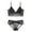 black, variant on Summer Thin Lace Sexy Bra French Triangle Cup Underwear Set