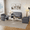 Loveseat+2Chair-Dark grey, variant on Falvinoryn Modern Accent Chair, Upholstered Round Armchair with a Waist Pillow,Chenille Fabric Leisure Single Sofa Chair for Bedroom, Office and Living Room,White