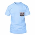 thumbnail image 5 of TKKCS Mens Short Sleeve T-Shirt with Print Pocket- Pullover Lightweight Summer Casual Breathable Crew Neck Tees Light Blue Size 2XL, 5 of 7