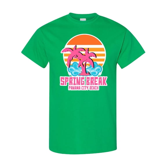 Inktastic Spring Break in Panama City Beach with Palm Trees T-Shirt