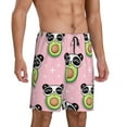 thumbnail image 2 of Wukai Panda Avocado Men’s Short Pajama Pants With Pockets Soft Sleep Pj Shorts for Men-4X-Large, 2 of 6