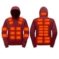 thumbnail image 6 of ZUBMGKTE Heated Hoodie for Men&Women , 4‑Controller 31‑Zones Heating Solid Color Long Sleeve Pullover Hooded Sweatshirt Winter Outdoor, 6 of 10