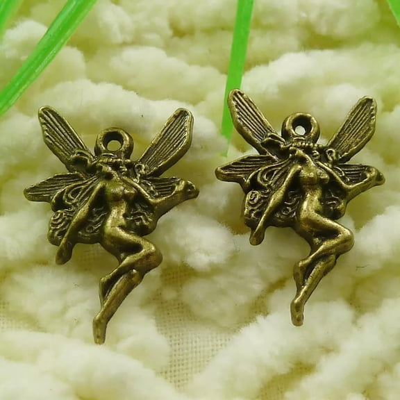 HOOUN 270 Pcs Bronze Plated Fairy Maiden Charms 22X15MM S1794 DIY Jewelry Making