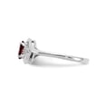 thumbnail image 3 of 1/2 Carat (Ctw) Natural Red Garnet Ring in 14K White Gold with Diamond Accents for Women, 3 of 6