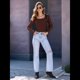 thumbnail image 4 of Camisas de Larga para Mujer, Blusas de Cuello Cuadrado, Blusas Básicas de Punto Acanalado, Conjuntos de Otoño, Ropa de Moda Marrón Oscuro M, 4 of 8