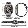 thumbnail image 4 of New Men's Sports Smart Watch, 2.13" AMOLED HD Screen, 1ATM Waterproof, Call Function, 1000mAh Battery, Compass, Health/Fitness Tracker, 4 of 13
