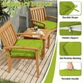 thumbnail image 5 of Kimunuk Outdoor Chair Cushions set of 2, 22" x 22" Zipped Waterproof Outdoor Seat Cushions Couch Pads with Ties for Patio Furniture, Grass Green, 5 of 6