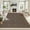 Brown coffee, variant on GlowSol Yellow Brown Runner Rug 2x6, Washable Indoor Carpet, Non-Slip Faux Wool Hallway Runner, Modern Entryway Rug for Bedroom Living Room