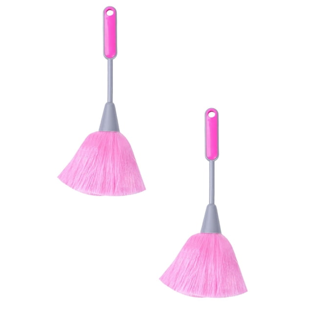 Oleegame 2PC Cleaning Brush Mini Two Color Handle P Plastic Silk Computer Brush Keyboard Cleaning Brush Mini Cleaning Brush Desktop Dust Duster Pink