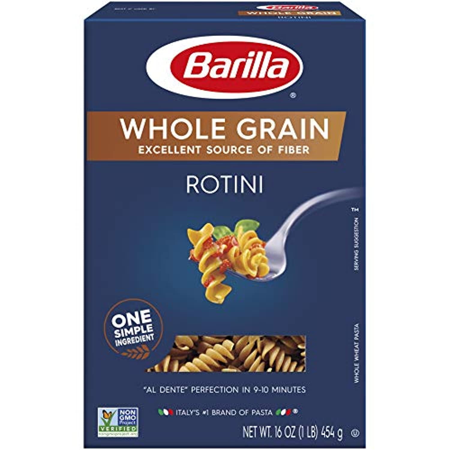 Barilla Whole Grain Pasta, Rotini, 16 Ounce (Pack Of 8)