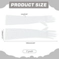 thumbnail image 2 of 1 Pair Pearl Wedding Tulle Bridal Gloves Long Gloves with Imitation Pearl Bridal Mesh Sleeves Dance Lace for DIY White, 2 of 9