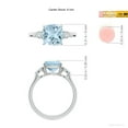 thumbnail image 5 of ANGARA Natural Cushion 1.95 ct Aquamarine & Diamond 3 Stone Engagement Ring in 14K White Gold for Women (Size-8mm) | March Birthstone, Anniversary, Jewelry Gift for Women | Natural Aquamarine Ring, 5 of 9