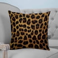 thumbnail image 4 of 24x24 Pillow Covers Set of 2, Leopard Throw Pillow Covers Decorative Couch Cushion Case, Brown Vintage Leopard Print Microfiber Square Pillowcases for Bedroom Car Living Room, 4 of 7