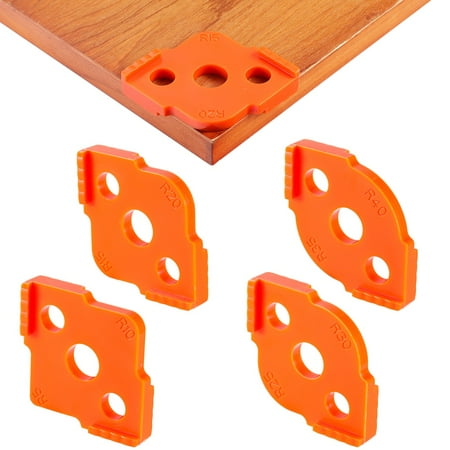 

Corner Routing Templates 4Pcs Radius Quick Jigs CNC Processing Hard ABS Rounded Corners Router Bit Templates for Woodworking Routing R5 R10 R15 R20 R25 R30 R35 R40