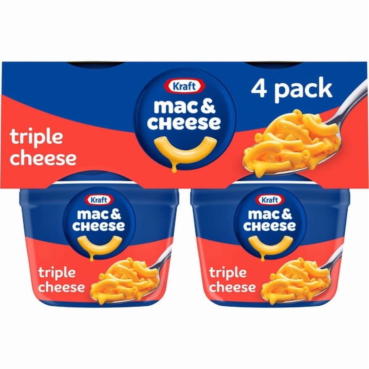 Kraft Triple Cheese Mac N Cheese Macaroni and Cheese Cups Dinner