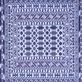 thumbnail image 1 of Ahgly Company Machine Washable Indoor Square Southwestern Blue Country Area Rugs, 3' Square, 1 of 4
