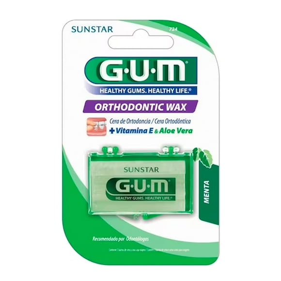 Cera de ortodoncia GUM precortada sabor menta 1 pza