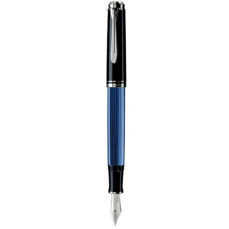 Pelikan Souverän M805 Souveran Fountain Pen in Gift Box, Extra-Fine Nib, Black/Blue, 1 Each