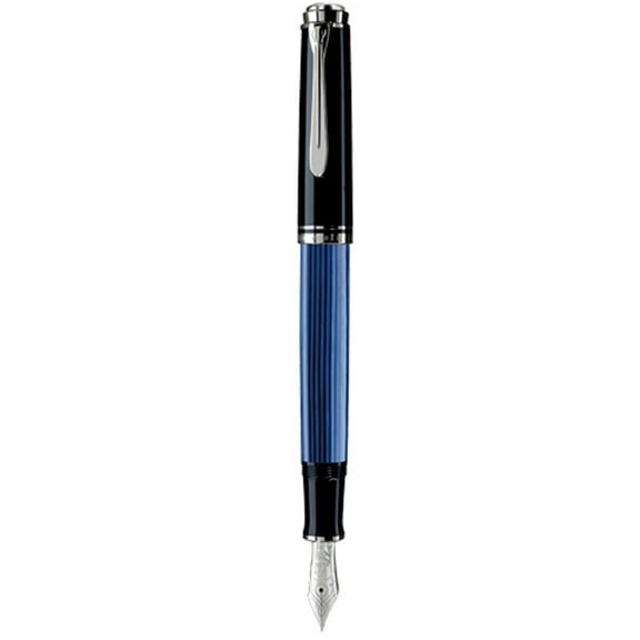 Pelikan Souverän M805 Souveran Fountain Pen in Gift Box, Extra-Fine Nib, Black/Blue, 1 Each