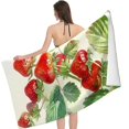 thumbnail image 2 of Watercolor berry ultra-fine fiber towel, super soft and fast drying, absorbent towel, lightweight towel, suitable for women and girls outdoor bathroom swimming 30x60 inches, 2 of 8