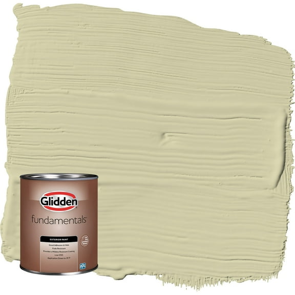 Glidden Fundamentals Canary Grass / Green Flat Exterior Paint, 1 Quart