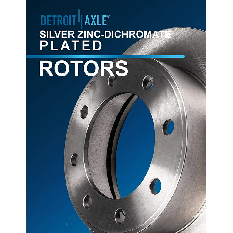 Detroit Axle - 8-Lug Complete FRONT Brake Kit Rotors & Ceramic