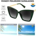 thumbnail image 5 of FEISEDY Trendy Polarized Women Sunglasses, Retro Womens Square Cat Eye Sun Glasses B4134, 5 of 14
